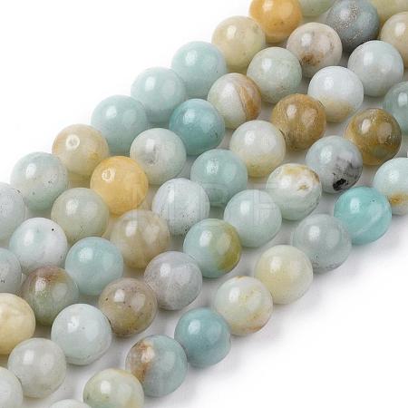 Natural Flower Amazonite Beads Strands G-L476-12-1