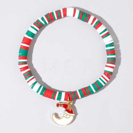 Christmas 304 Stainless Steel Enamel Charm Bracelets AH2991-28-1