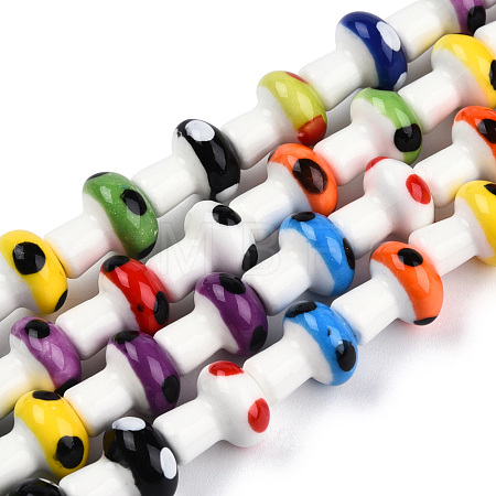 Handmade Porcelain Bead Strands PORC-N007-21-1