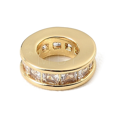 Brass Pave Cubic Zirconia European Beads CU-CBA389D-03G-03-1
