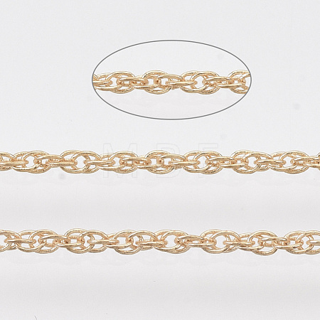 Soldered Brass Coated Iron Rope Chains CH-T002-04LG-1