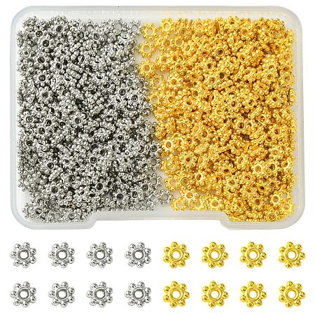 600Pcs 2 Colors CCB Plastic Bead Spacers CCB-YW0001-39A-1