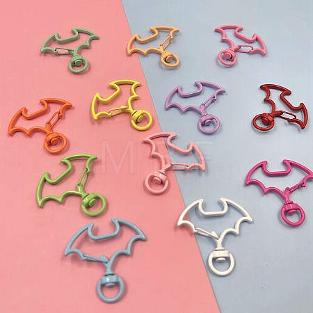 Spray Painted Alloy Swivel Lobster Claw Clasps PW-WG46327-01-1