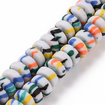 Handmade Polyester Clay Beads Strand CLAY-P001-02C-1