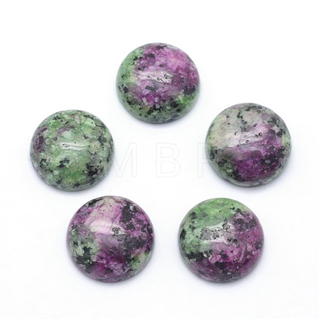Natural Ruby in Zoisite Cabochons G-P393-R34-8MM-1