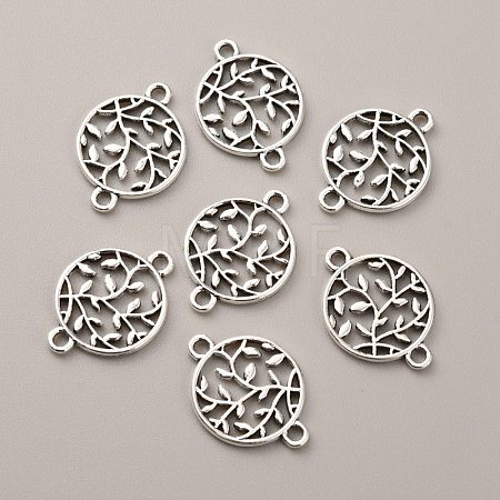 Tibetan Style Zinc Alloy Connector Charms FIND-WH0145-29AS-1