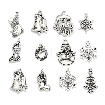 Christmas Mixed Style Tibetan Style Alloy Pendants TIBEP-F040-02AS-1