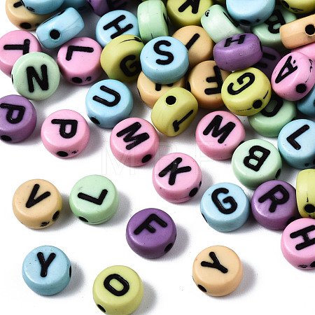 Opaque Mixed Color Acrylic Beads MACR-Q242-007-1