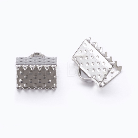 Iron Ribbon Crimp Ends E004Y-1