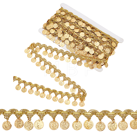 Polyester Braided Metallic Lace Trim AJEW-WH0479-36G-1-1