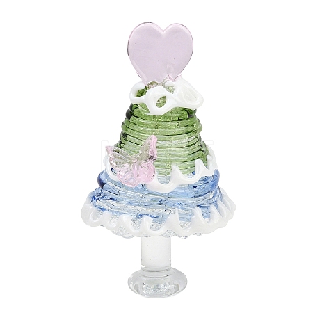 Handmade Lampwork Christmas Tree Ornaments LAMP-C026-06C-1