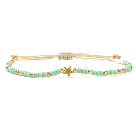Glass Seed Beads Adjustable Bracelets KO8624-3-1