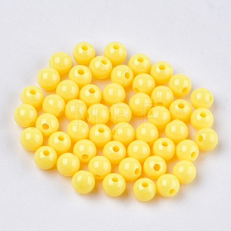 Opaque Plastic Beads KY-T005-6mm-605-1