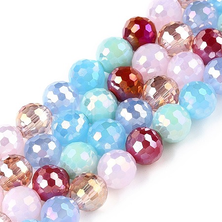 Electroplate Glass Bead Strands GLAA-Z006-01G-1