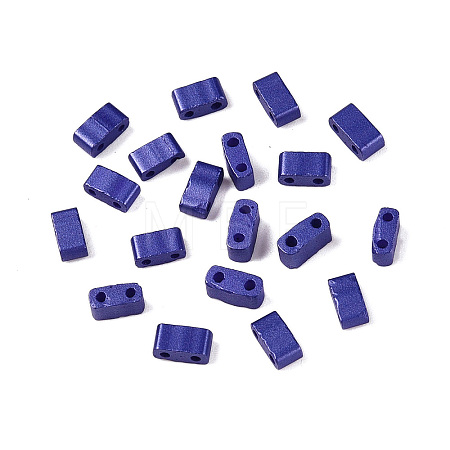 2-Hole Baking Paint Glass Seed Beads SEED-S023-17B-10-1
