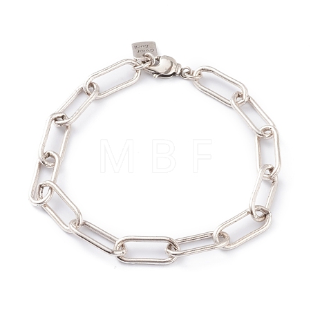 Brass Paperclip Chain Bracelets BJEW-H537-10AS-1