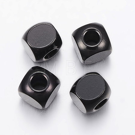 304 Stainless Steel Beads X-STAS-F136-01B-6x6mm-1