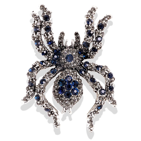 Spider Platinum Alloy Rhinestone Brooches PW-WG9CCBB-07-1