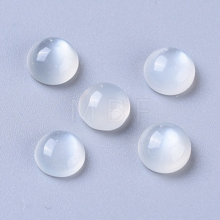 Natural White Moonstone Cabochons G-L541-01C-6mm-1