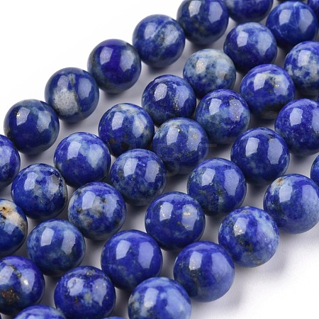 Natural Lapis Lazuli Bead Strands G-G953-01-10mm-1