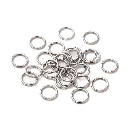 Tarnish Resistant 304 Stainless Steel Open Jump Rings A-STAS-Q186-02-10x1.2-1