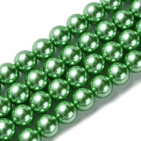 Eco-Friendly Glass Pearl Beads Strands HY-A008-14mm-RB008-1