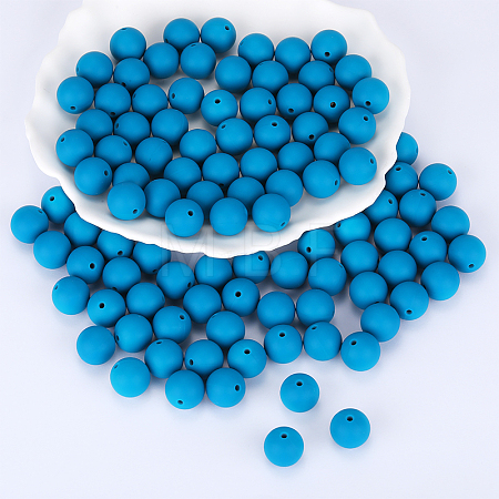 Round Silicone Focal Beads SI-JX0046A-34-1