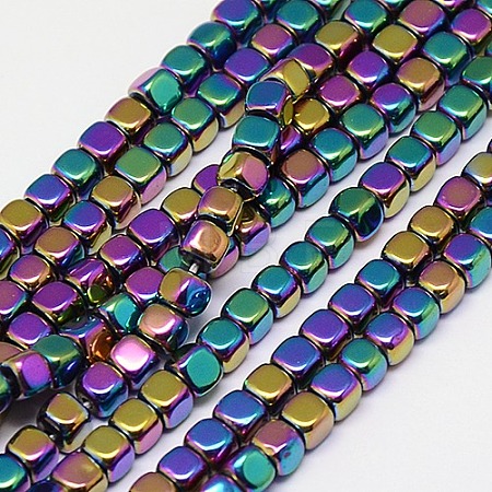Electroplate Non-magnetic Synthetic Hematite Beads Strands G-J172-2x2mm-03-1