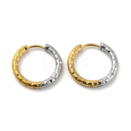 Two Tone 304 Stainless Steel Hoop Earrings EJEW-K257-02C-GP-1