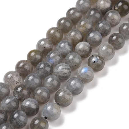 Natural Labradorite Bead Strands G-P259-03-6mm-1