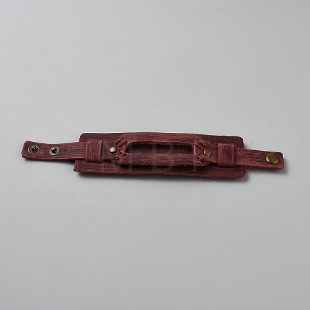 Vintage Cowhide Leather Bracelets BJEW-WH20006-20-1