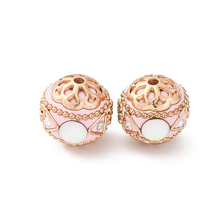 Handmade Resin Indonesia Round Beads IPDL-P005-06KCG-01-1
