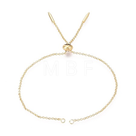 Adjustable Brass Slider Bracelets Making KK-T059-01G-NF-1