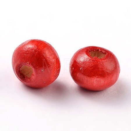 Dyed Natural Wood Beads WOOD-Q006-6mm-01-LF-1