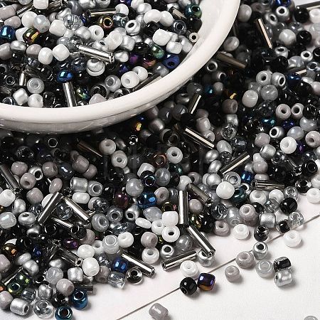 Opaque & Transparent Inside Colours Glass Seed Beads SEED-F004-02C-1
