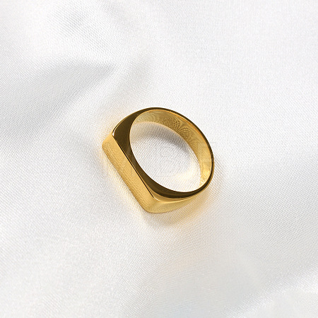 Rectangle 304 Stainless Steel Finger Rings for Men FS-WGDBD74-04-1