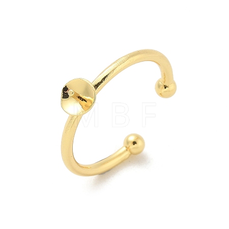 Brass Open Cuff Ring Settings KK-G518-04G-02-1