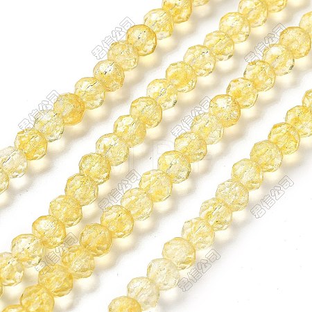 Crack Glass Beads Strands GLAA-M049-01L-1