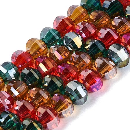 Electroplate Transparent Glass Beads Strands EGLA-N022-14A-B01-1