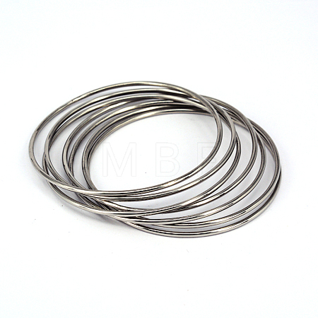 201 Stainless Steel Bangles X-BJEW-O115-63-1-1