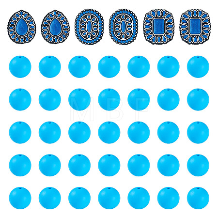 56Pcs 4 Styles Silicone Beads FIND-TA0010-75E-1