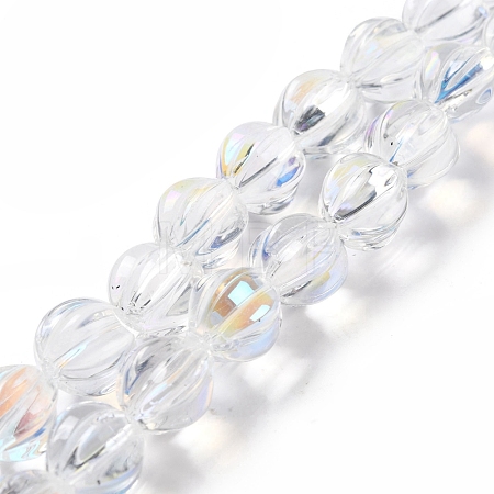 Transparent Glass Beads Strands GLAA-F114-02B-10-1