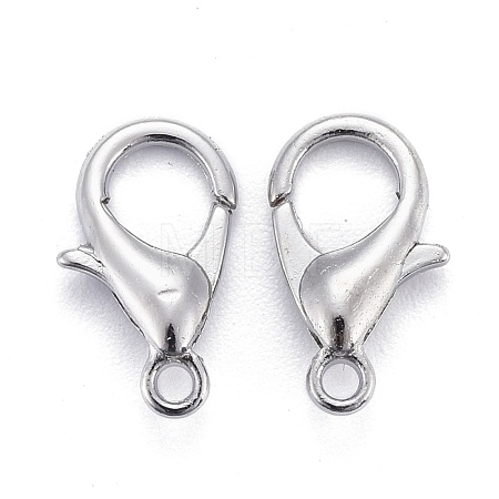 Zinc Alloy Lobster Claw Clasps X-E102-1