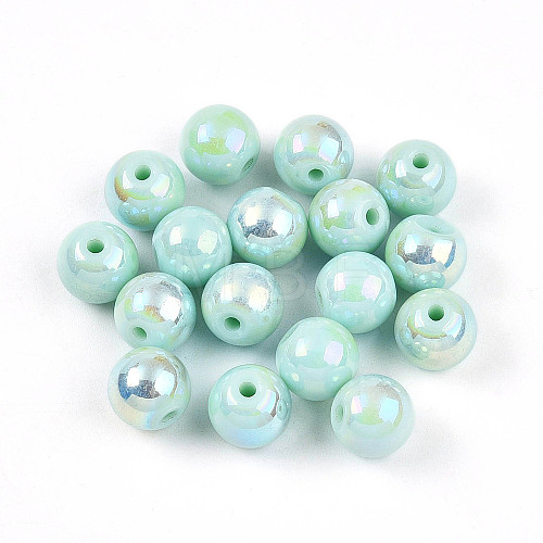 Electroplate Pearlized Glass Pearl Beads EGLA-T021-14B-05-1