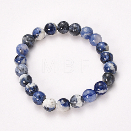 Natural Sodalite Beaded Stretch Bracelets X-BJEW-Q692-59-8mm-1