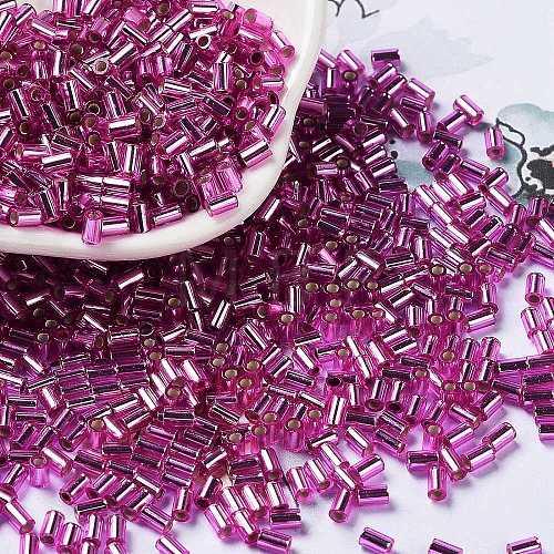 Baking Paint Glass Round Bugle Beads SEED-Z002-A-E13-1