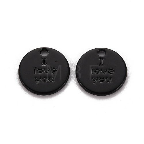 Spray Painted Alloy Charms for Valentine's Day PALLOY-Q433-027J-RS-1
