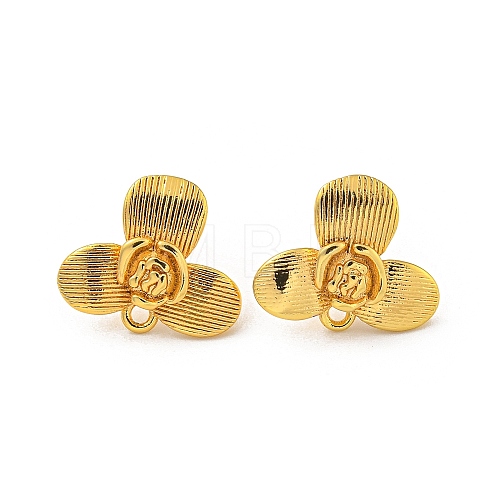 Rack Plating Brass Studs Earrings Finding KK-T072-16G-1