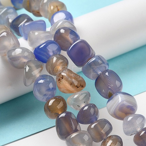 Natural Agate Beads Strands G-H295-B01-10-1