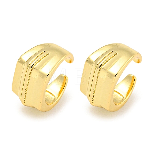 Brass Cuff Earrings for Women EJEW-C104-163G-1